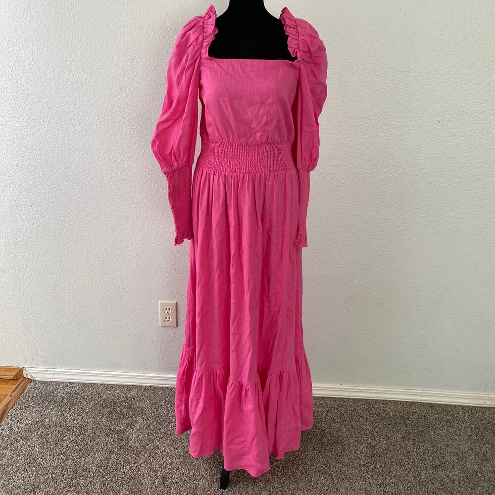 Elliatt Pink Linen Maxi dress - Small